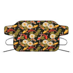 Koi Carp And Lotus Pattern Print Car Windshield Snow Cover