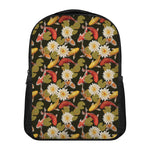 Koi Carp And Lotus Pattern Print Casual Backpack
