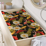 Koi Carp And Lotus Pattern Print Changing Pad Cover