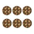 Koi Carp And Lotus Pattern Print Coaster Set