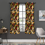 Koi Carp And Lotus Pattern Print Curtain
