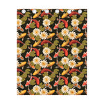 Koi Carp And Lotus Pattern Print Curtain