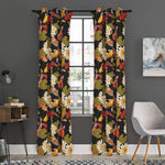 Koi Carp And Lotus Pattern Print Curtain