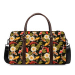 Koi Carp And Lotus Pattern Print Duffle Bag