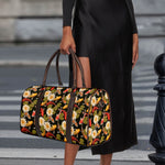 Koi Carp And Lotus Pattern Print Duffle Bag