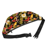 Koi Carp And Lotus Pattern Print Fanny Pack