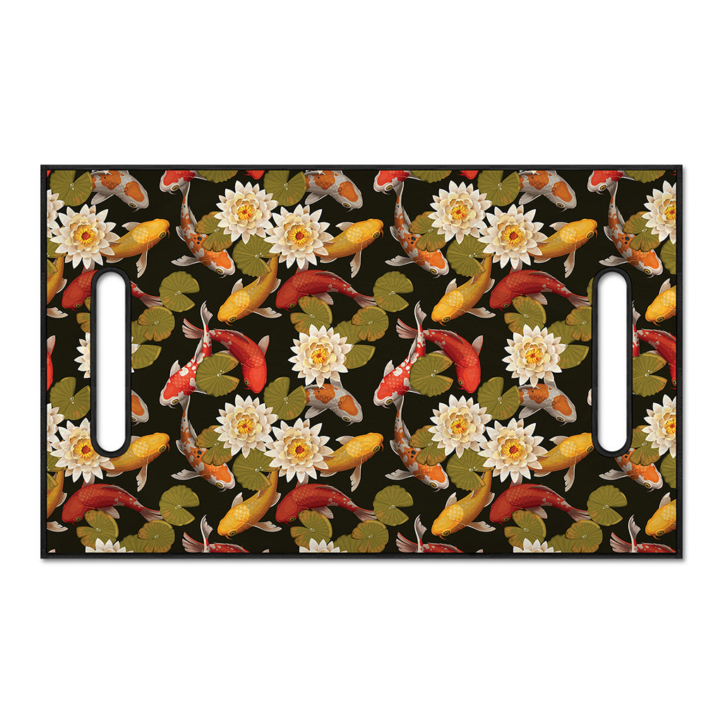 Koi Carp And Lotus Pattern Print Golf Cart Seat Cover