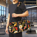 Koi Carp And Lotus Pattern Print Gym Bag