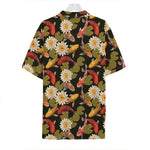 Koi Carp And Lotus Pattern Print Hawaiian Shirt