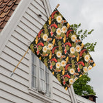 Koi Carp And Lotus Pattern Print House Flag