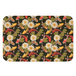 Koi Carp And Lotus Pattern Print Indoor Door Mat
