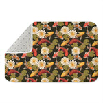Koi Carp And Lotus Pattern Print Indoor Door Mat