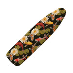 Koi Carp And Lotus Pattern Print Ironing Board Cover
