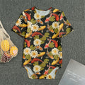 Koi Carp And Lotus Pattern Print Men's Bodysuit