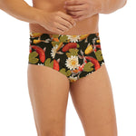 Koi Carp And Lotus Pattern Print Men's Briefs