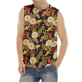 Koi Carp And Lotus Pattern Print Men's Fitness Tank Top