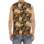 Koi Carp And Lotus Pattern Print Men's Fitness Tank Top