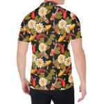Koi Carp And Lotus Pattern Print Men's Shirt