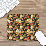 Koi Carp And Lotus Pattern Print Mouse Pad