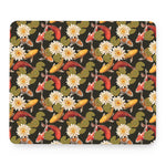 Koi Carp And Lotus Pattern Print Mouse Pad