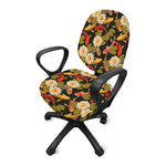 Koi Carp And Lotus Pattern Print Office Chair Cover