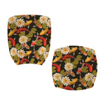 Koi Carp And Lotus Pattern Print Office Chair Cover