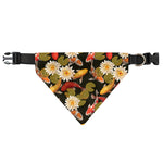 Koi Carp And Lotus Pattern Print Over The Collar Dog Bandana