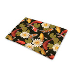 Koi Carp And Lotus Pattern Print Pet Cooling Mat Cover