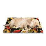 Koi Carp And Lotus Pattern Print Pet Cooling Mat Cover