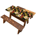 Koi Carp And Lotus Pattern Print Picnic Table Cover