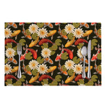 Koi Carp And Lotus Pattern Print Placemat
