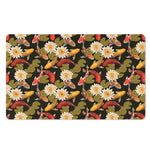 Koi Carp And Lotus Pattern Print Polyester Doormat
