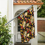 Koi Carp And Lotus Pattern Print Polyester Flag