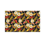 Koi Carp And Lotus Pattern Print Polyester Flag