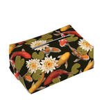 Koi Carp And Lotus Pattern Print Rectangle Tissue Box Cover