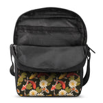 Koi Carp And Lotus Pattern Print Rectangular Crossbody Bag