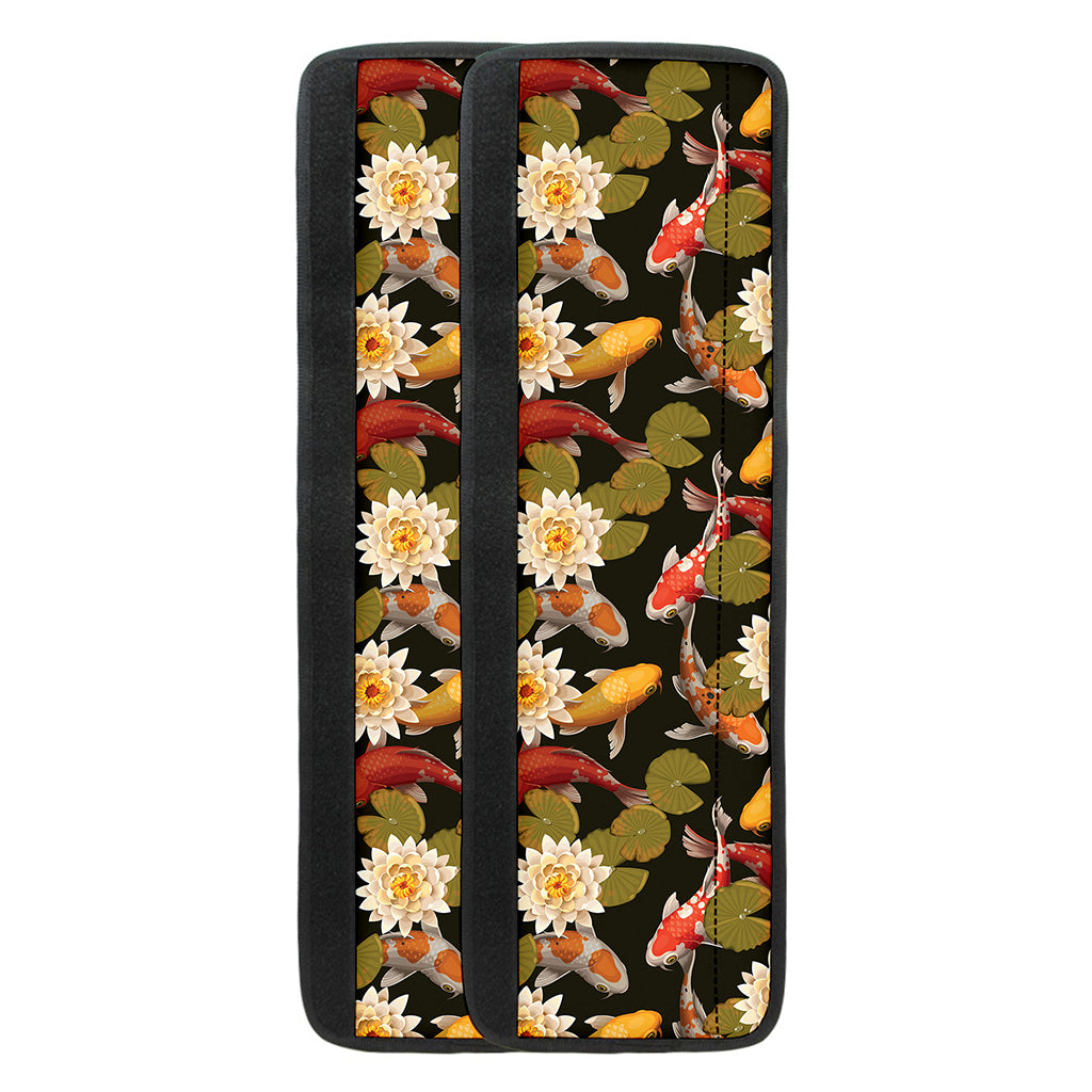 Koi Carp And Lotus Pattern Print Refrigerator Handle Covers