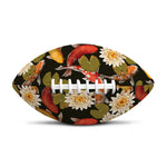 Koi Carp And Lotus Pattern Print Rugby Ball