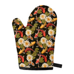 Koi Carp And Lotus Pattern Print Single Oven Mitt