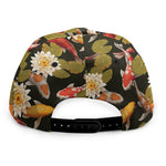 Koi Carp And Lotus Pattern Print Snapback Cap