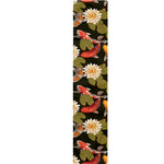 Koi Carp And Lotus Pattern Print Table Runner