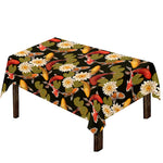 Koi Carp And Lotus Pattern Print Tablecloth