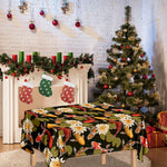 Koi Carp And Lotus Pattern Print Tablecloth