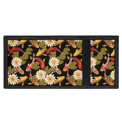 Koi Carp And Lotus Pattern Print Trifold Wallet