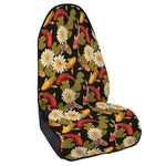 Koi Carp And Lotus Pattern Print Waterproof Car Seat Cover