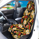 Koi Carp And Lotus Pattern Print Waterproof Car Seat Cover