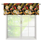 Koi Carp And Lotus Pattern Print Window Valance