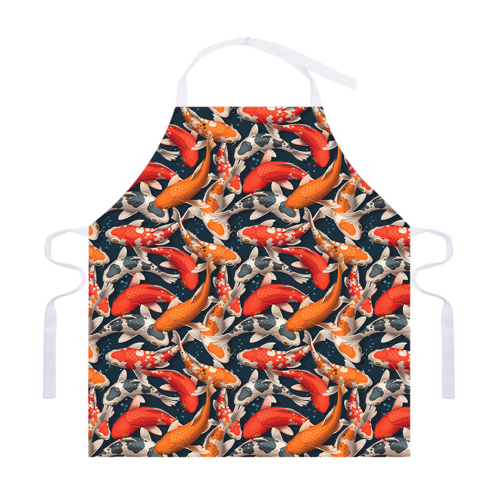 Koi Carp Pattern Print Adjustable Apron