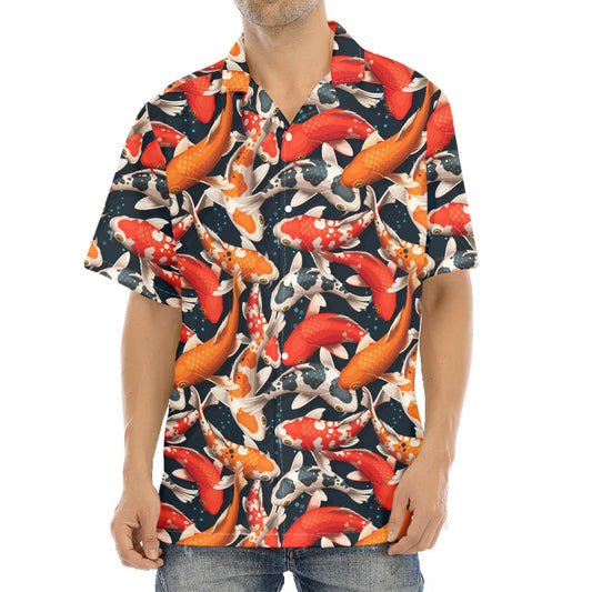 Koi Carp Pattern Print Aloha Shirt