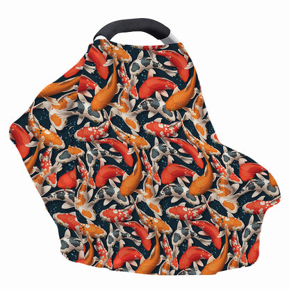 Koi Carp Pattern Print Baby Seat Cover